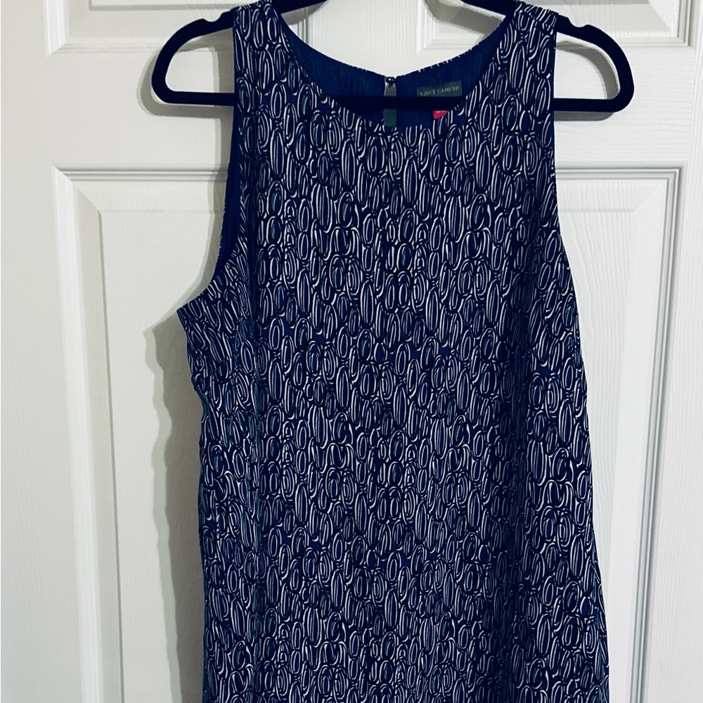 Vince Camuto Navy and White Blouse